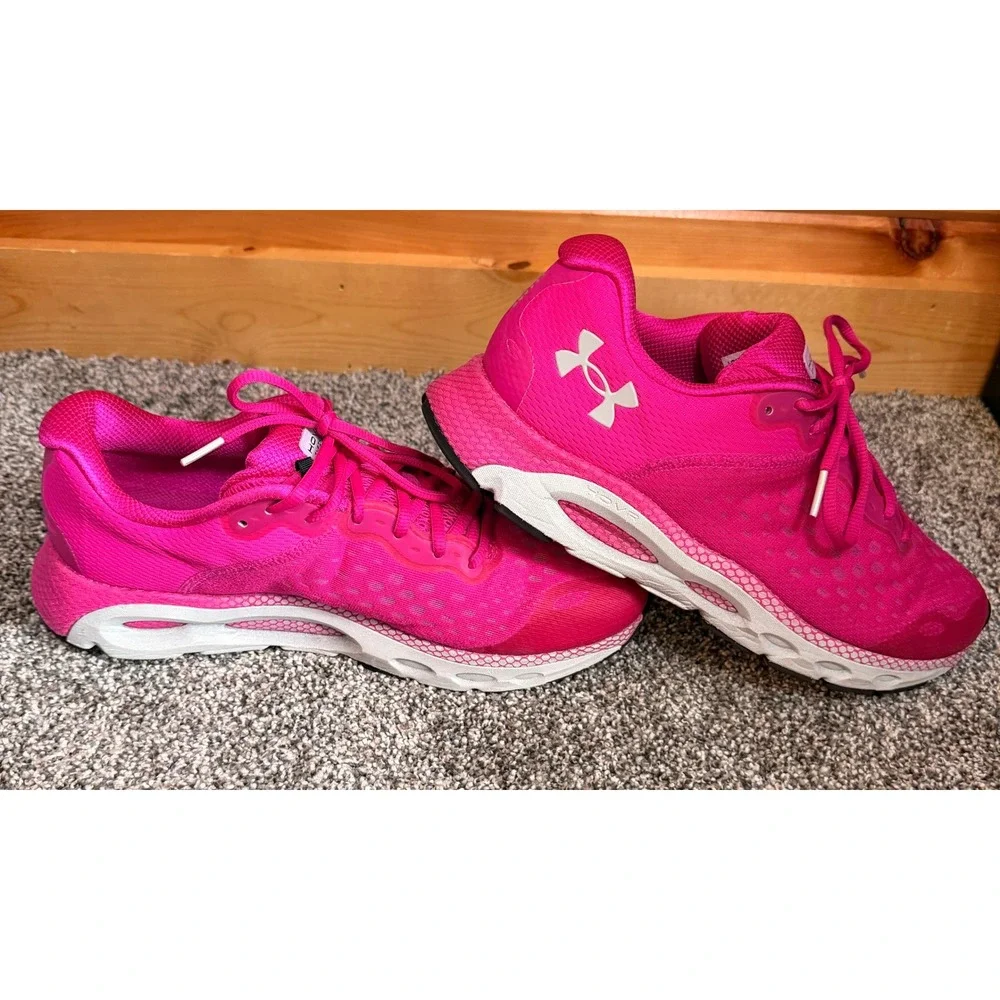 Under Armour HOVR Infinite 3 Womens Running Shoes Pink Bluetooth 3024417-600 12